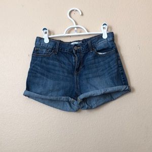 navy denim shorts
